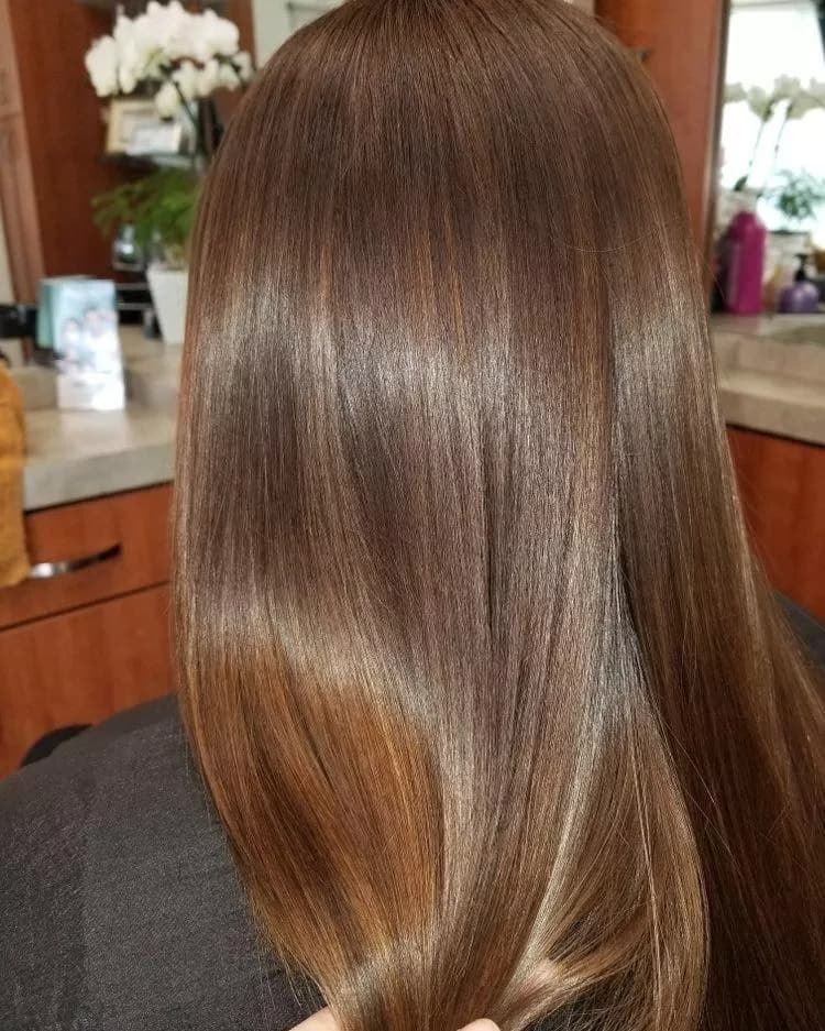 نمونه کار قهوهای | Brown - رنگ مو شماره 1 در سالن تخصصی تهران